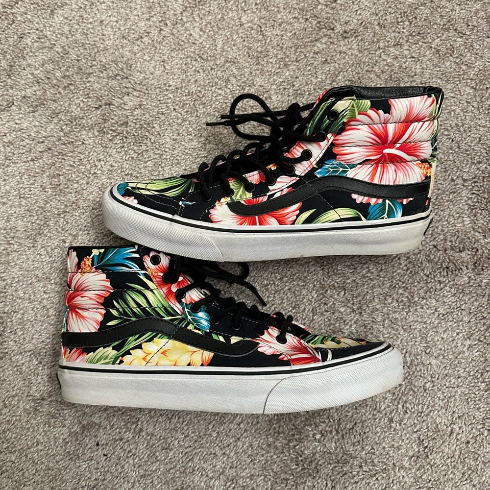 Floral High-Top Sneakers